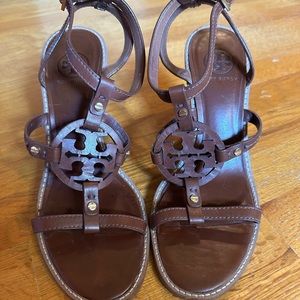 Brown Tory Burch Wedges